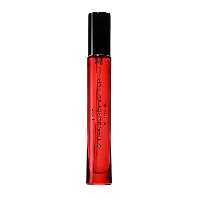 PHLUR Strawberry Letter Eau de Parfum - Travel Size Perfume Spray - Strawberry Gourmand Fine Fragrance (9.5mL)