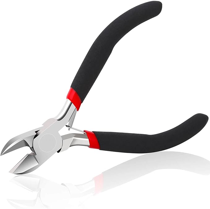 Wire Cutters, Small Side Cutters for Crafts, Flush Cutting Pliers for Jewelry Making, Floral Wire Cutters for Artificial Flowers, Zip Tie Cutters for Cable Tie, Wire Cutting Tool for Guitar Strings