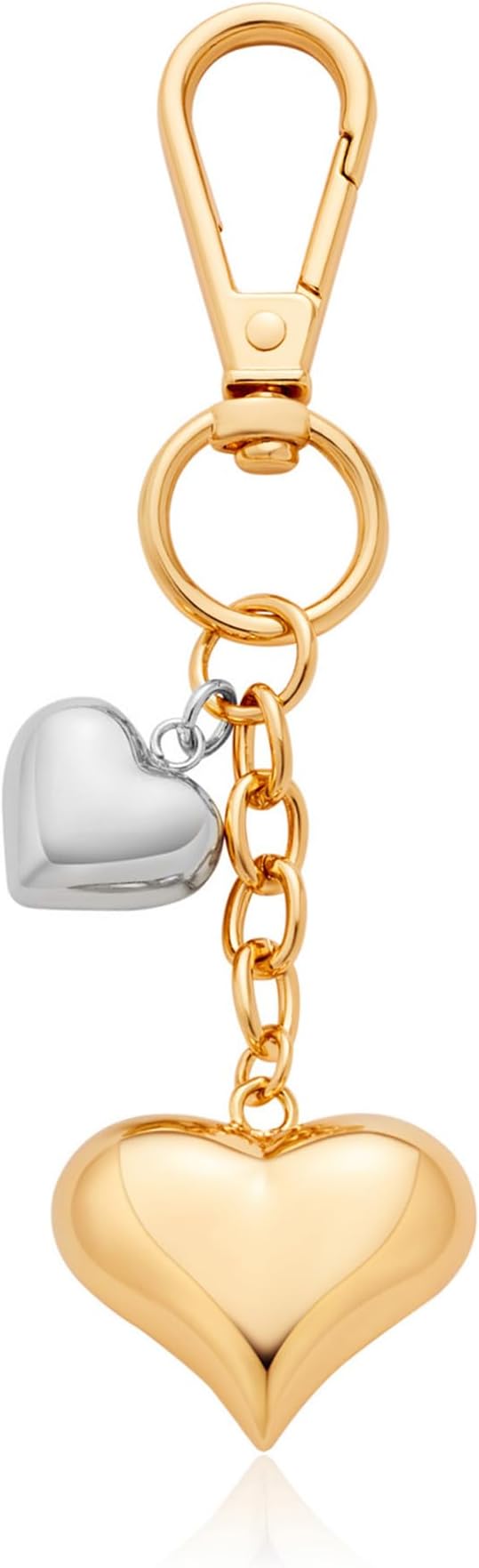 Heart KeyChain for Women Bagchain Gold Silver Fashion Keychains Accessories