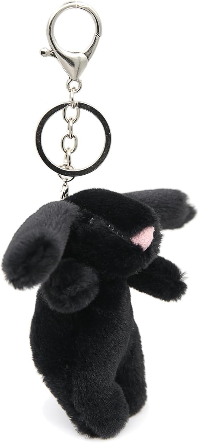 Cute Bunny Bag Charm, Kawaii Bunny Keychain 3.5" Inch Mini Rabbit Purse Charm Decoration for Women Girls