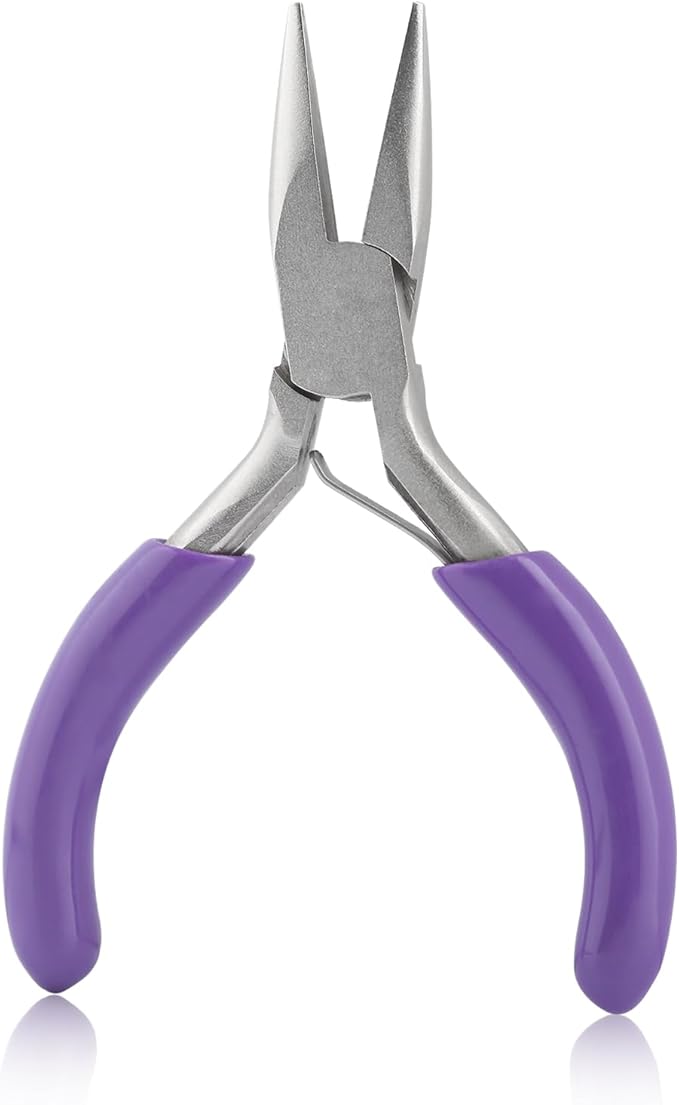 3 Inches Chain Nose Pliers Mini Needle-Nose Pliers Miniature Pocket Plier Mini Jewelry Pliers For Jewelry Making Bending Wire Small Object Gripping Diy Craft Hobby Supplies