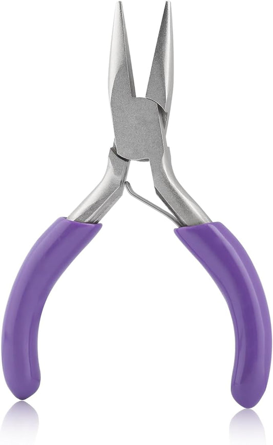 3 Inches Chain Nose Pliers Mini Needle-Nose Pliers Miniature Pocket Plier Mini Jewelry Pliers For Jewelry Making Bending Wire Small Object Gripping Diy Craft Hobby Supplies