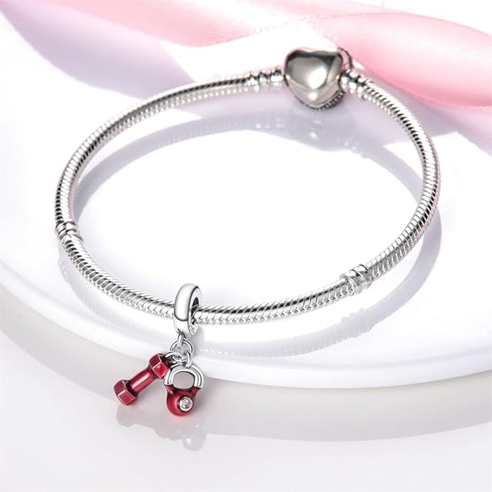 HONGRUI 925 Sterling Silver Charm for Bracelets Necklace Fashion Heart Bow Flower Family Butterfly Pendant Bead Charm for Women Festival jewelry gifts