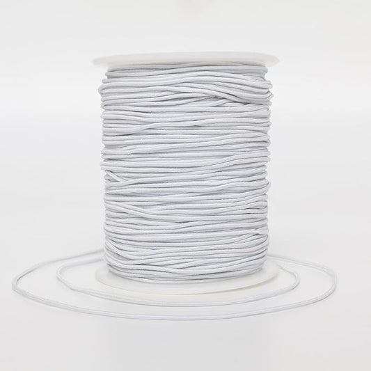 Elastic String for Bracelets, 1 mm x 110 Yards Sturdy Stretchy Elastic Cord for Jewelry Making, Necklaces, Beading - White