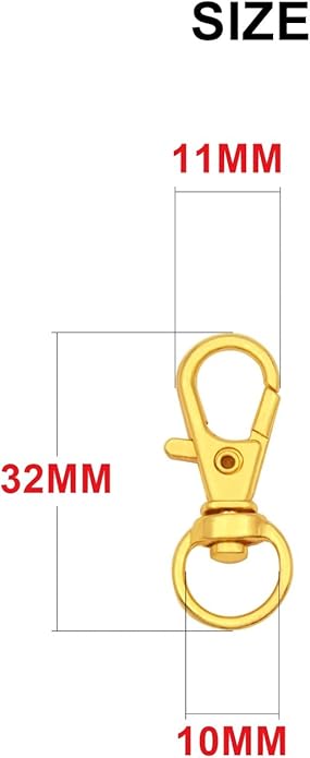 Swivel Snap Hooks Premium Metal Lobster Claw Trigger Clasps for Lanyard Keychain Rings Bag Purse Tag Jewelry Making DIY Crafts