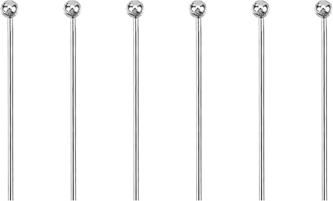 Mandala Crafts 1 Inch Stainless Steel Ball Head Pins for Jewelry Making Earring Making Supplies - 500 Jewelry Findings for Making Earrings DIY Bracelets Rosary Charms