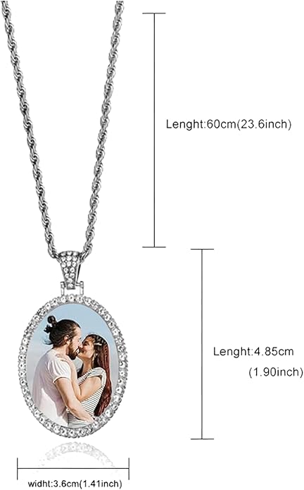 CLYLIFE Picture Necklace Personalized Photo,Custom Disc/Heart Pendant for Men Women Dad Mom Customized Necklace with Chain Photos Memorial Gifts for Mother's Day, Birthday, Anniversary
