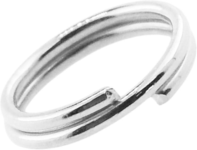 Mandala Crafts 7mm Silver Colored Double Jump Rings for Jewelry Making - 800 Pcs Small Split Key Rings Set for Crafts, DIY Keychains, and Accessories