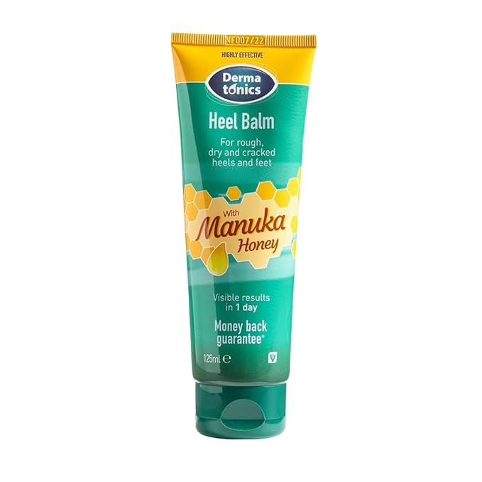 Dermatonics Fast-Acting Manuka Honey Heel Balm | Nourishing Formula for Dry, Cracked Heels | Hydrates and Softens Feet | Safe for Diabetics | 4.23 Fl oz