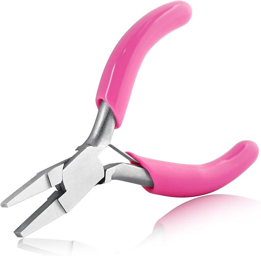 SPEEDWOX 3 Inch Duckbill Mini Flat Nose Pliers for Jewelry Making - Small Pliers, Smooth Jaw, Jewelry Tool