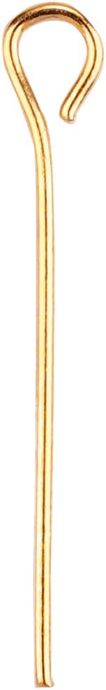 Open Eye Pins Gold Head Pins for DIY Jewelry Making 20mm 500pcs