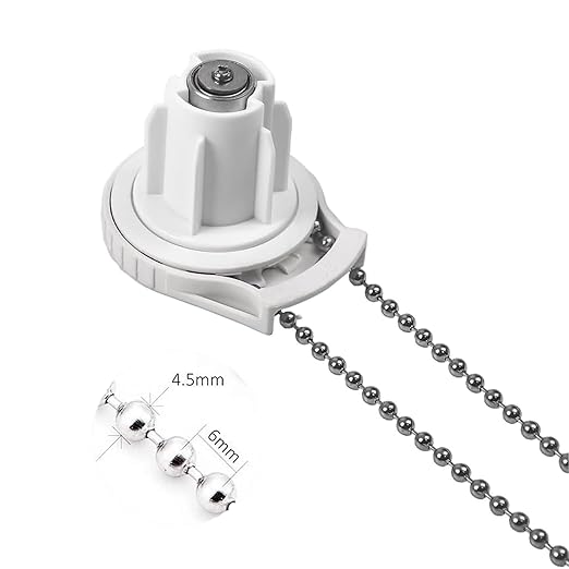 #10 Beaded Ball Chain (4.5mm) – 16.4 Feet Spool & 8pcs Connector Clasps for Roller Shade Chain, Vertical Window Blinds, Dog Tag Chain, DIY Projects, Plumbing and Industrial Equipment Labeling