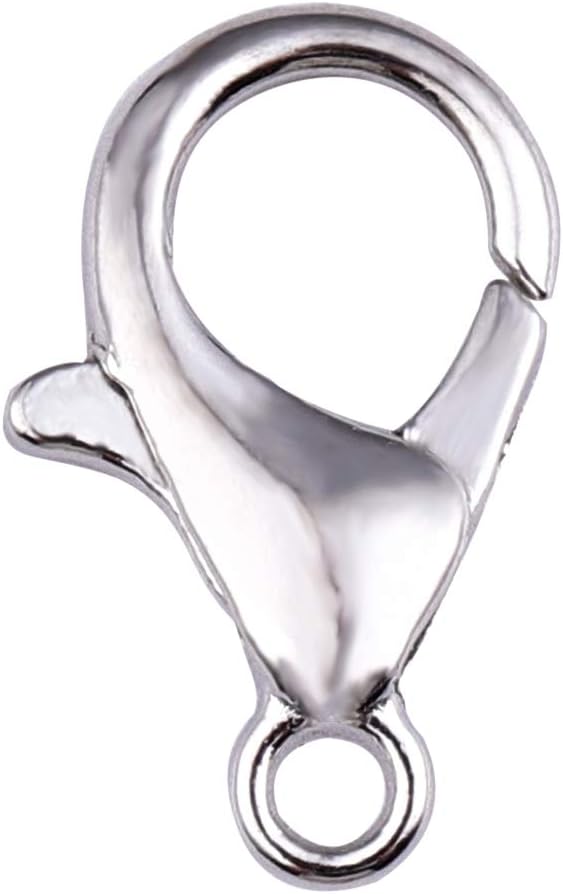 Alloy Lobster Clasps 12x6mm Platinum Plated Lobster Claw Clasps for DIY Jewelry Making 150pcs