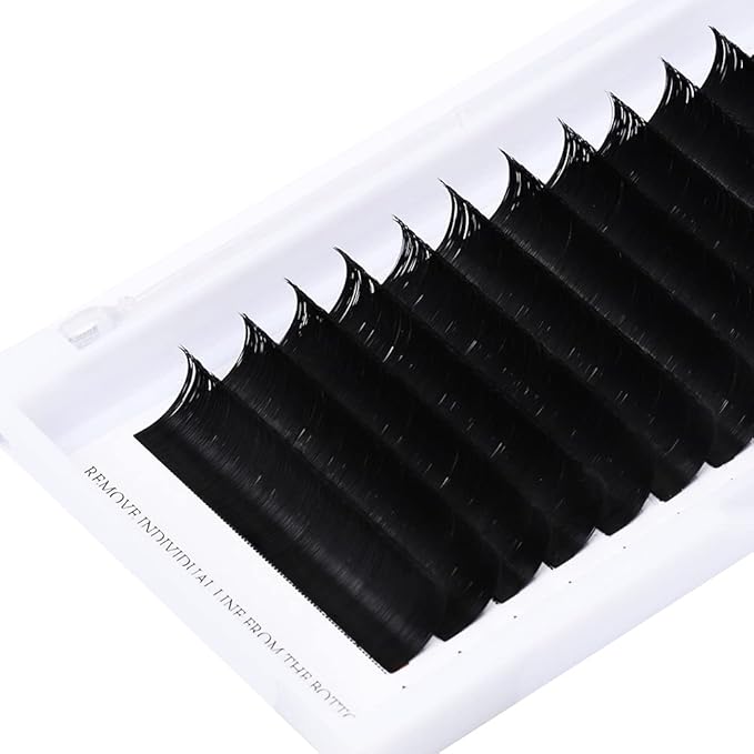 Lash Extensions FADLASH Self Fanning Eyelash Extensions C Curl 0.07 8-14mm Mix Tray Soft Volume Lashes Extensions Supplies For Salon (0.07-C, Mix 8-14mm)