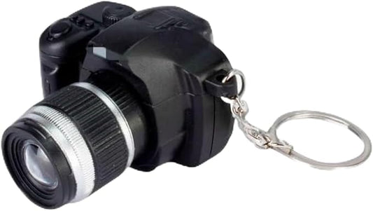 Mini Camera Keychain with Sound, Decorative Key Ring Pendant for Bags and Wallets, Creative Novelty Gift