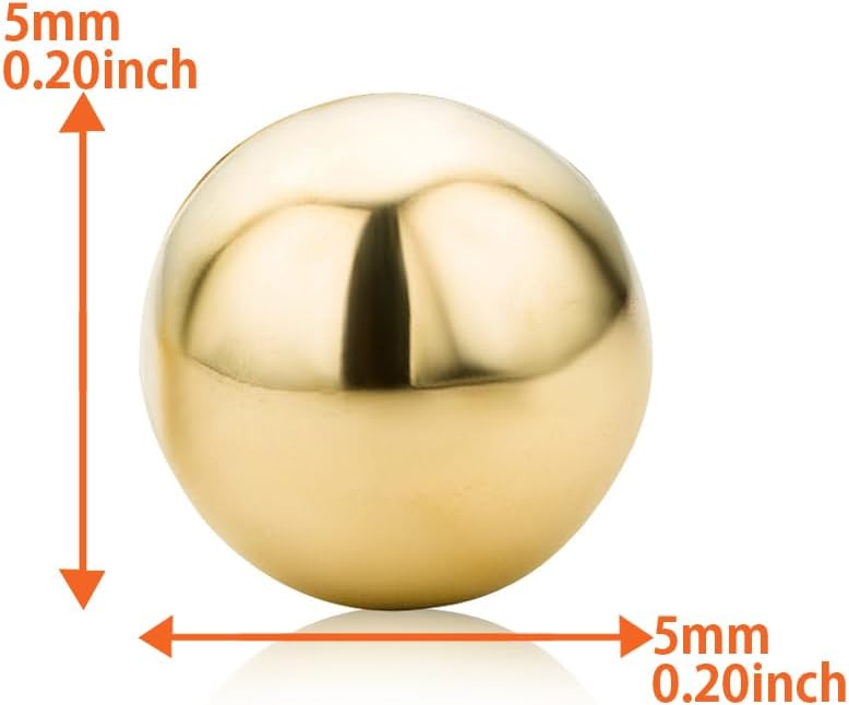 Orovi 14K / 10k Yellow Gold Round Ball Earrings. Solid Gold Earrings for Women Post & Butterfly Attach, Hypoallergenic, Lightweight, Secure Fit, Classic & Elegant Design. Includes Jewelry Box.