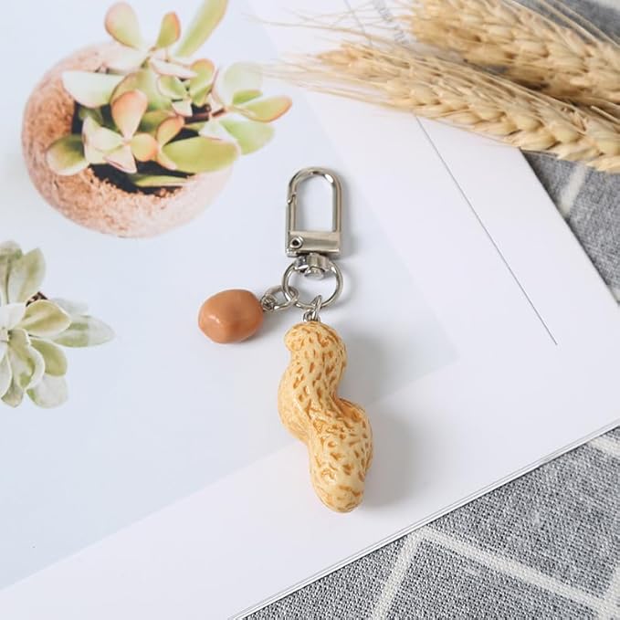 HSYHERE Men Women Creative Interesting Novelty Stylish Mini Simulated Food Orange Shrimp Keychain Key-ring Pendant