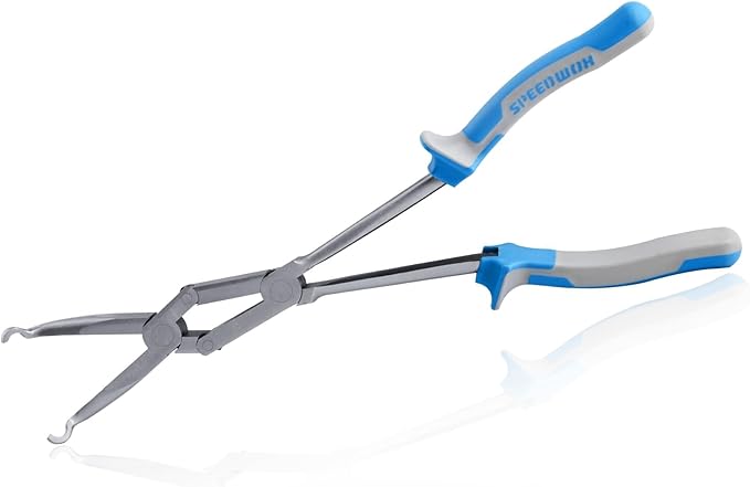 SPEEDWOX 13-Inch Long Reach Double Joint Ring Nose Plier Long Reach XL Pivot Ring Nose Pliers Hose Grip Pliers 1/3"" Diameter Hose Removal Pliers Hose Pliers for Narrow Spaces and Limited Areas, Blue