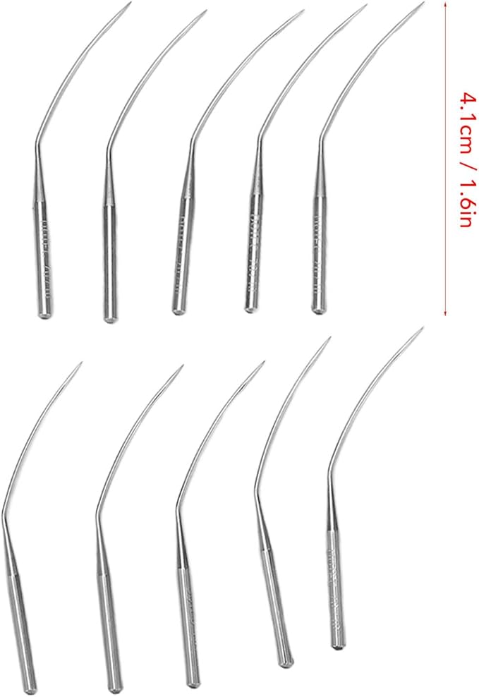 10Pcs Industrial Blindstitch Curve Sewing Needle, Sewing Machine Needles for Repair Replacement(LWx6T 10#）