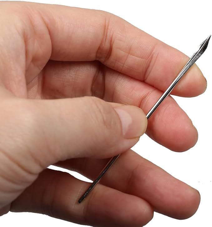 Eketirry Hand Sewing Needle Kit, Heavy Duty Household Hand Needles for for Upholstery, Carpet, Leather, Canvas Repair (5 Pieces)