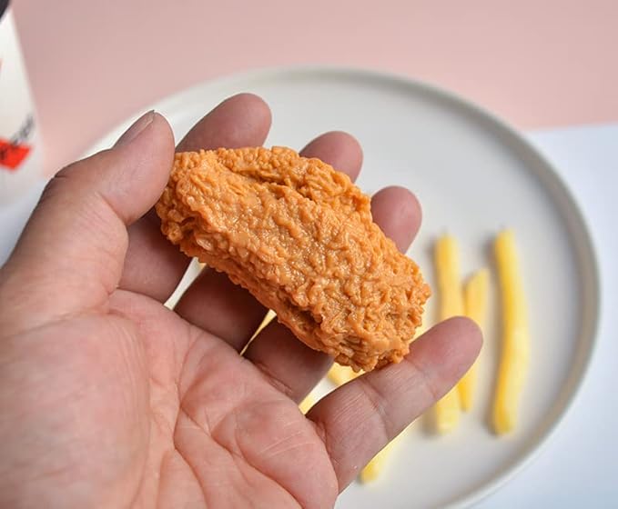 HSYHERE Men Women Creative Interesting Novelty Stylish Mini Simulated Food Orange Shrimp Keychain Key-ring Pendant