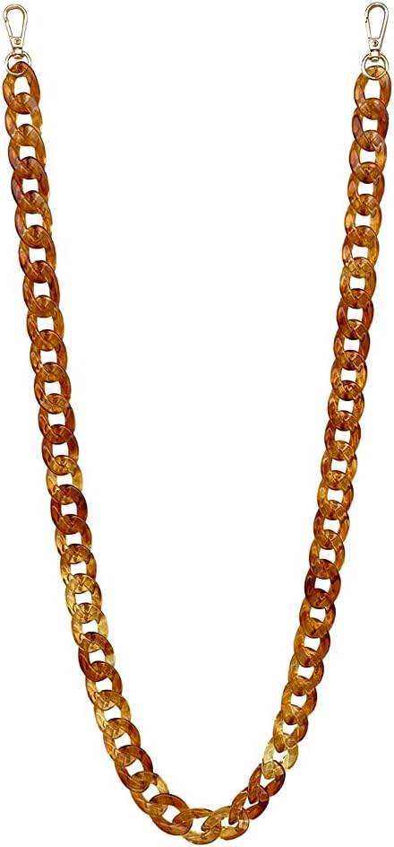 Decker DIY 40 Inches Acrylic Purse Chain Plastic Handbag Strap Shoulder Cross Body Strap with Metal Buckles