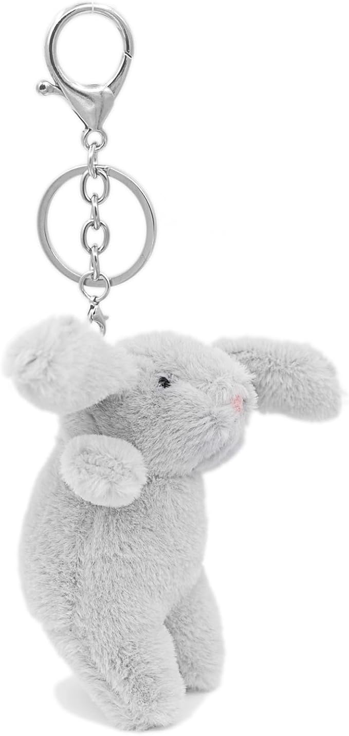 Cute Bunny Plush Keychain, 3.5" Inch Bag Charms for Handbags Backpack Purse Pendant Gift for Women