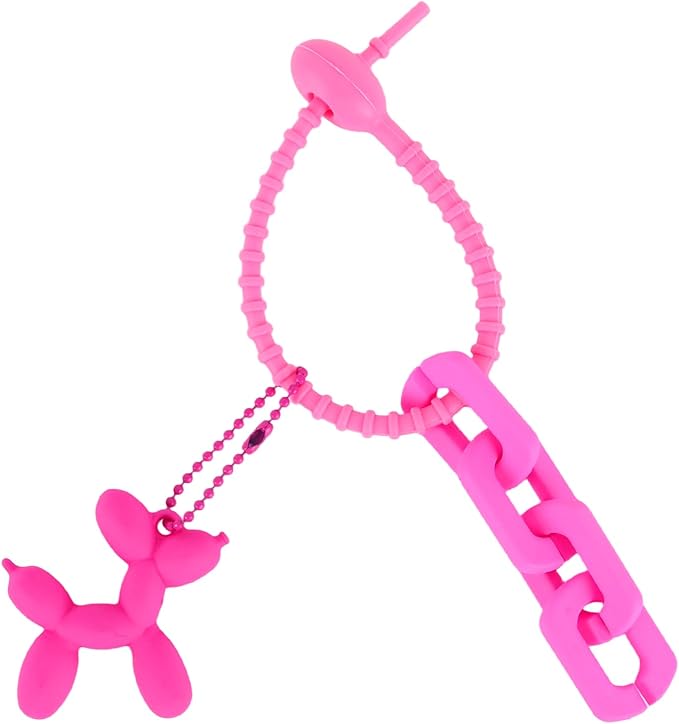 Cute Balloon Dog Keychain, Purse Bag Backpack Charms Girl Keychains Accessories Keyrings Car Key Chain