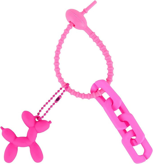 Cute Balloon Dog Keychain, Purse Bag Backpack Charms Girl Keychains Accessories Keyrings Car Key Chain