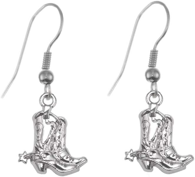 Inspired Silver - Silver Customized Charm French Hook Drop Earrings with Cubic Zirconia Jewelry