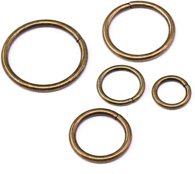 500pcs Open Jump Ring 6mm (0.24 Inch) O Ring Connector (Wire 0.8mm/20 Gauge) Tarnish Resistant Antique Bronze for DIY Craft Jewelry Making CF85-6