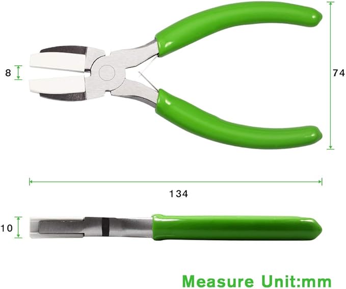 SPEEDWOX 5 Inches Flat Nose Plier Nylon Jaw Pliers 2 Pcs Set Soft Jaw Pliers for Chain Making Wire Wrapping Tool Mini Wire Straightentener Wire Bending Shaping Jewelry Making Tool
