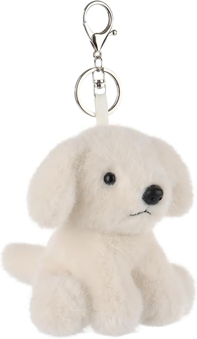 Apricot Lamb Plush Labrador Dog Puppy Stuffed Animal Soft Keychain for Kids Bag, Purse, Backpack, Handbag