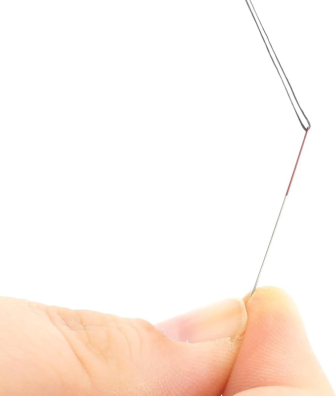 The Beadsmith ColorEYES Beading Needles, Size 12, 1 Pack (25 Needles), Red Colored Tip for Easy Identification of Size, Use for Loom Weaving Bead Work, Off-Loom Stitch and Jewelry Making w/Seed Beads