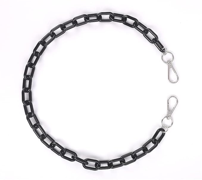 Sither Color Acrylic Jean Chains Wallet Chain Pocket Chain Belt Chains Keychain Hip Hop Punk Jean Pants Wallet Chains for Women and Men Gift on Halloween (black)