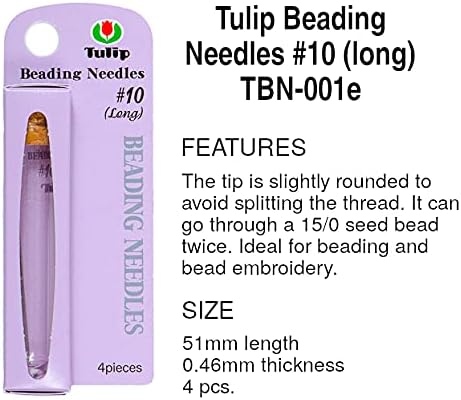 Tulip Beading Needles Bundle of 3 Packs: Size 10, Size 11 & Size 12-1 Pack of Each - TBN-001e, TBN-003e, TBN-004e, Japanese Needles for Seed Beads