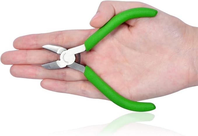 SPEEDWOX Mini Diagonal Pliers Thin Precision Wire Cutters 4-1/2 Inches Small Plastic Nippers Micro Side Cutters Fine Side Cutting Pliers Professional Jewelry Making Tool Beading Hobby Craft DIY