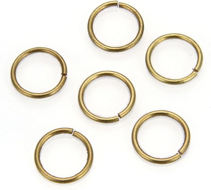 Adabele 500pcs Raw Brass 4mm (0.16 Inch) Small Open Jump Ring O Ring Connector (0.8mm/20 Gauge Strong) Unplated/Uncoated for DIY Craft Jewelry Making CX83-4