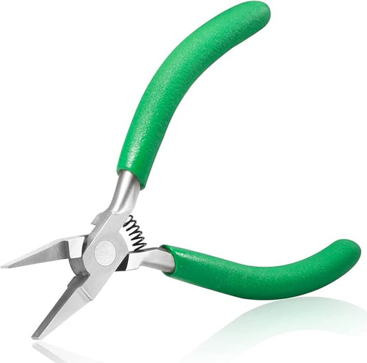 SPEEDWOX 5-Inch Flat Nose Pliers for Jewelry Making Smooth Jaw Mini Duck Bill Plier for Wire Wrapping Bending or Straightening Sheet Metal Bending Jewelry Making Tools Open and close Jump Rings