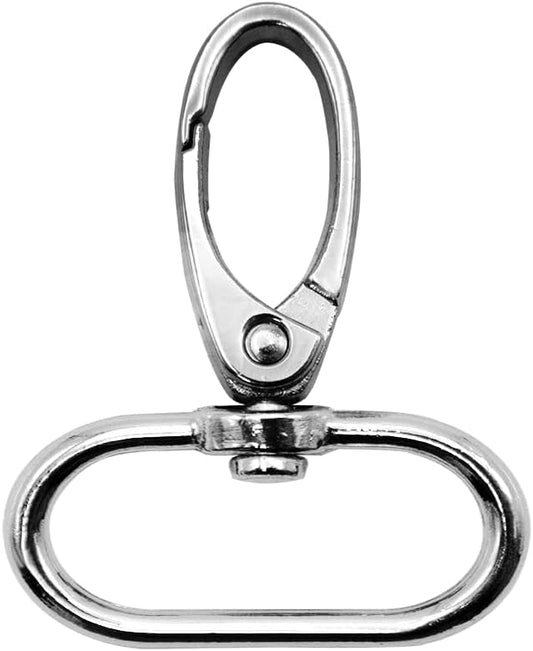 1-1/2 inch Swivel Lobster Claw Clasps 1.5 Inch 15pcs - Heavy Duty Metal Clasps with Secure Lock,Curved Snap Hooks for Bags Jewelry Making Keychains Lanyards & DIY Craft Supplies (Silver, 1.5 inch)
