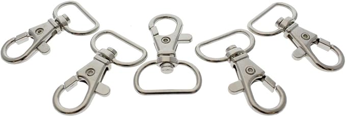 Bulk 1000 Pack - Premium Metal Lobster Claw Clasps - Wide 3/4 Inch D Ring - 360° Swivel Trigger Snap Hooks - Great for Face Mask Lanyards, Keychain Clasps - Swivel Hooks for Purses by Specialist ID
