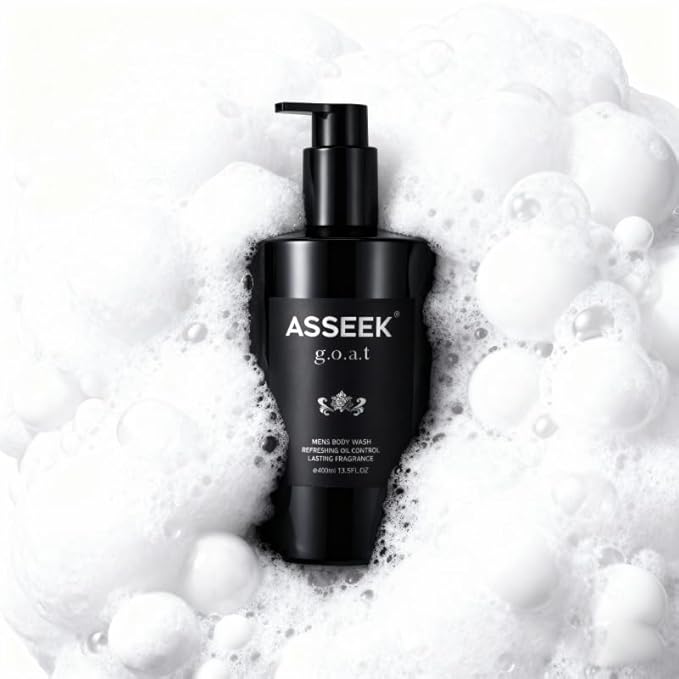 ASSEEK g.o.a.l Men's Body Wash, Refreshing Oil Control, Lasting Fragrance, 400ml 13.5 FL OZ