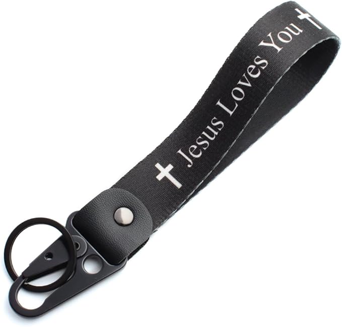 2 Pcs Classic Black & Floral Keychain Wristlet Lanyard for Women couples, Flower Wristlet Strap for Keys Hands-Free Wearable