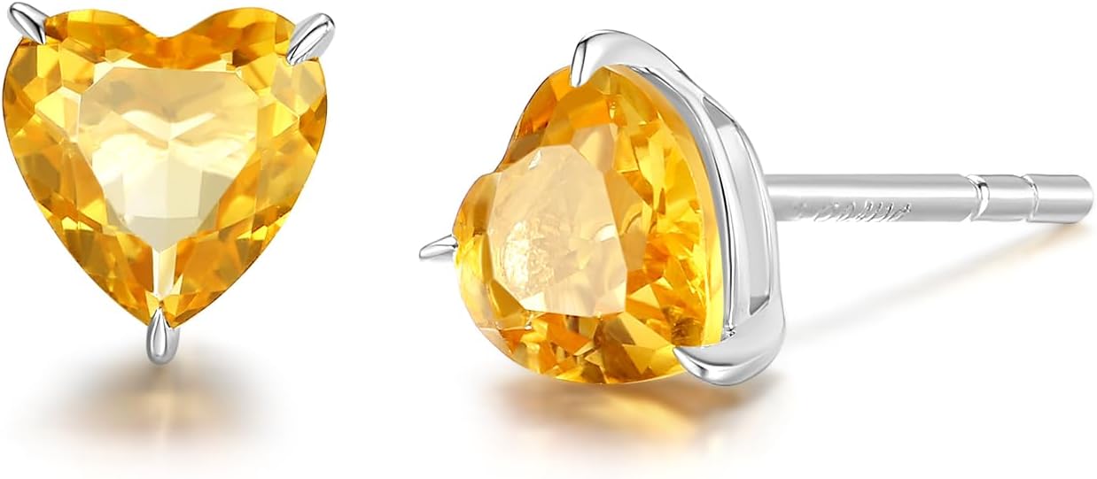 FANCIME 14k Solid Yellow Gold Stud Earrings Gemstone Prong Cluster Stud Earrings Fine Jewelry Gifts for Her Mom Women Wife