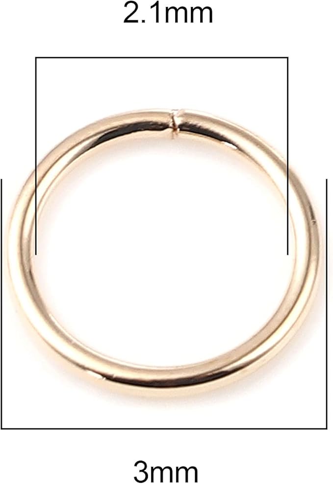 200 Pieces - 3mm Jump Rings (Extra Small) – KC Gold Tone Plated - 24 Gauge (0.5mm Thickness)