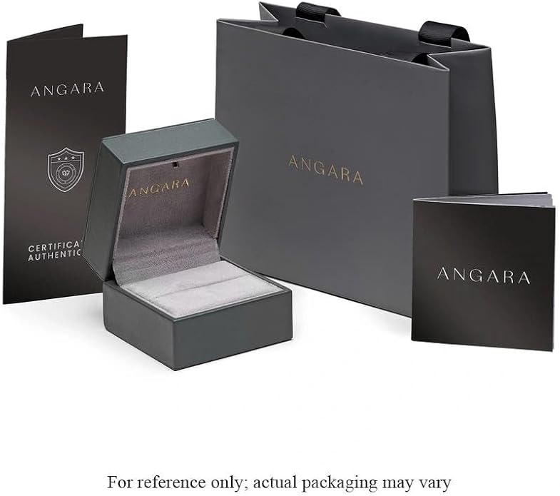 Angara Natural Diamond Pendant for Women | Interlocking Diamond Sideways in Silver/14K Solid Gold/Platinum With 18" Chain | April Birthday, Anniversary, Gemstone Jewelry Gift