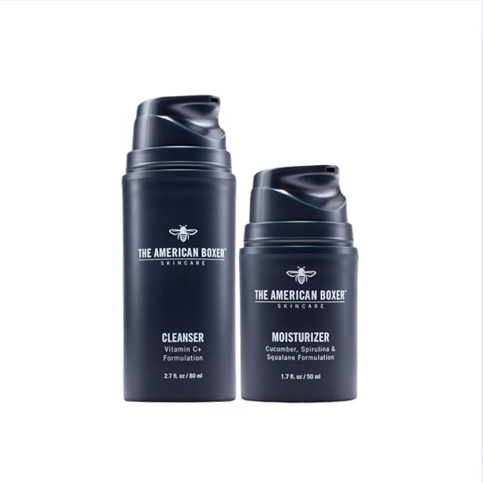Daily Routine Skin Care Set for Men, Essential Mens Moisturizer & Face Wash, Designed for Combination Skin including Oily Skin, Dryness, Breakout Prone, Hydration & Deep Cleanse without Stripping Skin