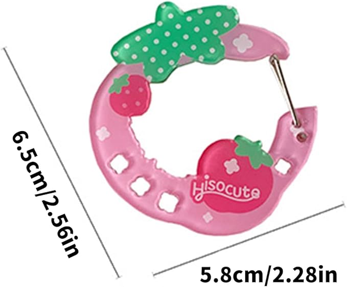 Carabiner Clip for Keys and Small Items Acrylic Pendant for Backpack Handbook Decoration Ita Bag Buckle Accessory