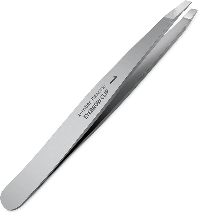 ZERNBER Eyebrow Hair Removal Tweezers, Slant Tweezer Handmade Professional Eyebrow Facial & Hair Remover Better closure Stainless Steel