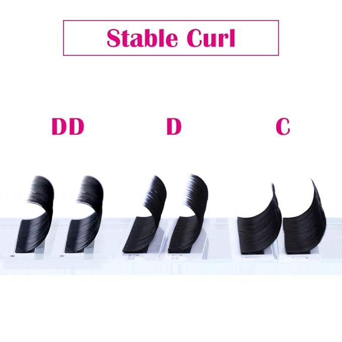 Eyelash Extension D Curl 0.05 20mm Easy Fanning Volume Lashes 2D-10D Self Fanning Lashes Volume Lash Extensions by FADLASH (0.05-D, 20mm)
